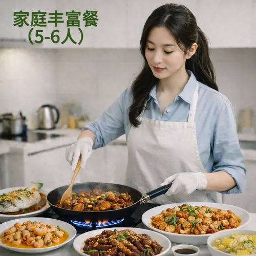 做饭钟点工｜家庭丰富餐（5-6人）