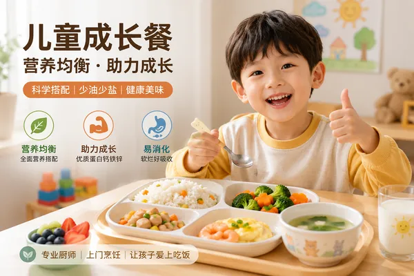 儿童成长餐定制|上门做饭