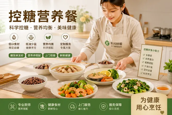 控糖营养餐定制｜上门做饭｜专业厨师 ｜控糖烹饪