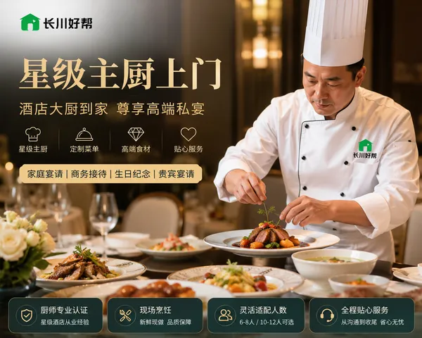 星级主厨上门｜酒店大厨到家｜高端私宴｜家庭宴请｜商务宴请｜生日宴服务