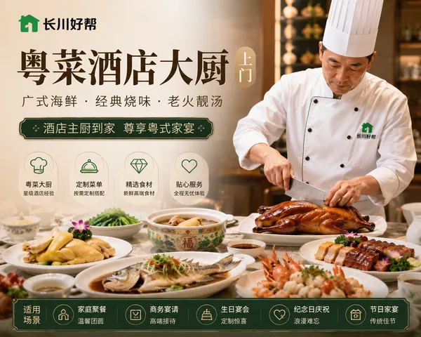 粤菜酒店大厨上门｜广式私厨｜烧味海鲜｜老火靓汤｜高端家宴服务