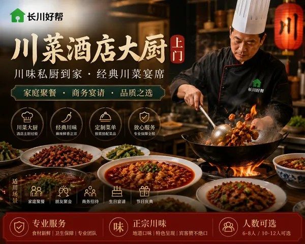 川菜酒店大厨上门｜川味私厨｜麻辣鲜香｜川菜家宴｜商务接待服务